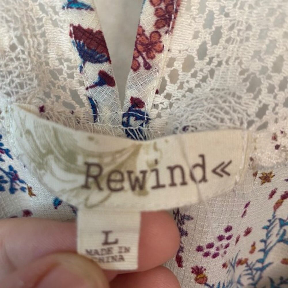Rewind off the shoulder white red and blue blouse - Picture 4 of 13